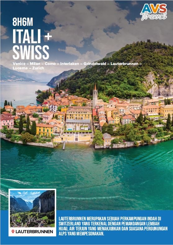 8D6N Italy + Swiss + Istanbul